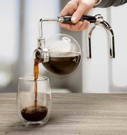 Osaka 4 Cup (20oz/600ml) Siphon Coffee Maker, Borosicilate Glass and Stainless Steel Vacuum Coffeemaker "Skytree... N3