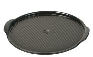 Emile Henry Made In France Flame Pizza Stone, 14.6 x 14.6", Charcoal N5