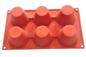 FOUR-C Cake Tools Silicone Baking Molds Cupcake Bakeware Color Purplish Red N2