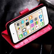 iPod touch 6 Case,iPod touch 5 Case,PHEZEN Beauty Luxury Bling Rhinestone Diamond Embossed Flower Butterfly PU... N20
