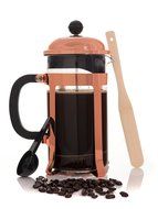 French Press &amp; Tea Infuser 32 | 34 Ounce | 1 Liter Avignon-Copper Cafe Crush Club 12 Pack Bulk Purchase