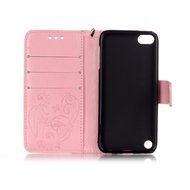 iPod touch 6 Case,iPod touch 5 Case,PHEZEN Beauty Luxury Bling Rhinestone Diamond Embossed Flower Butterfly PU... N22