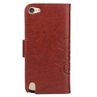 iPod touch 6 Case,iPod touch 5 Case,PHEZEN Beauty Luxury Bling Rhinestone Diamond Embossed Flower Butterfly PU... N25