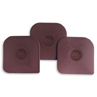 Pampered Chef Large Round Stone with Handles Bundled with Set of 3 Pampered Chef Brown Nylon Pan Scrapers N3