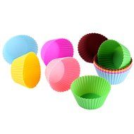 Silicone Baking Cups - Reusable Muffin Cups In 6 Assorted Colors - Set of 12