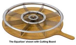 Lloyd Pans The Equalizer Multi-Blade Rocker Knife 16 inch 10-Slice Pizza Cutter N2