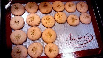 Miraj Non-Stick Silicone Baking Mat Set, 2 Pack (Size 16-1/2&quot; X 11-5/8&quot;), Professional Quality, Non Toxic &amp; FDA... N3