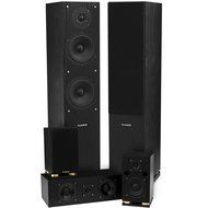 Fluance SXHTB-BK High Definition Surround Sound Home Theater 5.0 Channel Speaker System including Floorstanding...