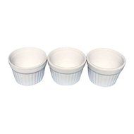 Om Joy Collection Porcelain Ramekin Dish Set 4 oz Capacity Each (3)