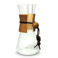 Sitka Glass Pour Over Coffee Maker Leather/Bamboo Collar (3 Cup)