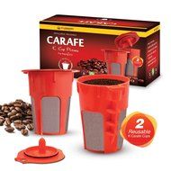 2 Refillable/Reusable Carafe KCup Filters by Housewares Solutions for Keurig 2.0: K200, K300, K400, K500 Series... N3
