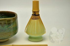 Japanese Mino Yaki ware Matcha Bowl And Tea Ceremony Set Green Tea 11.5 / 11.5 / 8cm (4.5 / 4.5 / 3.1inch)[7376] N4