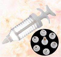 Autek 8 Tips Nozzle Cake Syringe Cupcake Decorating Icing Piping Gun Set Tool Kit New(3dmold-64)