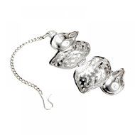 GOOTRADES Duck Shape Stainless Steel Leaf Tea Infuser Filter Strainer Chain Ball Spoon N2
