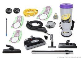 Fully Loaded ProTeam Super CoachVac Commercial Backpack vacuum W. Electric Head 10 qt quart