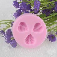 Y&amp;XL&amp;H Three Holes Leaf Leaves Silicone Mold Fondant Molds Sugar Craft Tools Resin flowers Mould For Cakes N5