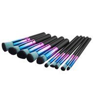 Mikey Store Cosmetic Makeup Brush Makeup Brush Eyeshadow Brush (10pc Black) N7
