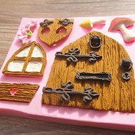 Generic Silicone Sugarcraft Fondant Fairy House Door Mould Mold Cake Decorating N4
