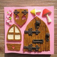 Generic Silicone Sugarcraft Fondant Fairy House Door Mould Mold Cake Decorating N5