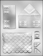 CK Products 4-1/4-Inch 3-D Gingerbread House Chocolate Mold