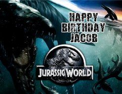 Jurassic World Dinosaur Jurassic Park Edible Image Photo Sugar Frosting Icing Cake Topper Sheet Personalized Custom... N3