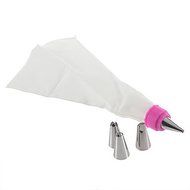 Sher 1Set Double Colors Piping Bags Icing Pastry Bag Nozzles Decorating Set Cupcake Baking Tools Supplies Equipment N5