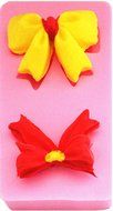 Bows 2 Cavity 2 Styles Silicone Mold for Fondant, Gum Paste, Chocolate, Crafts