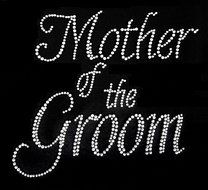 (Set of 2) Mother of the Groom Rhinestone Transfer