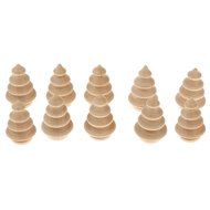 Phenovo Blank DIY Wooden Christmas Tree Peg Dolls Party Cake Toppers Pack of 10 N9
