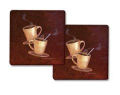 Range Kleen HP77AS Hallmark Coffee Design Trivets from Range Kleen, 7 by 7-Inch, Set of 4 N2