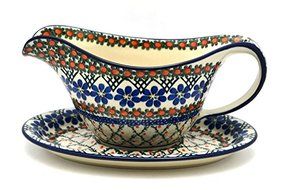 Polish Pottery Gravy Boat - Primrose