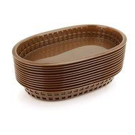 New Star 44003 Fast Food Baskets, 10.5 by 7-Inch, Brown, Set of 12 N2