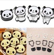 4pcs/set Panda Sandwich Cookies Cutter Mold Biscuit Bread Cake Pastry Mould Sugarcraft N4