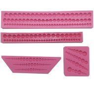 Funshowcase Pearl Link Candy Silicone Mold for Sugarcraft, Cake Border Decoration, Cupcake Topper, Chocolate,...