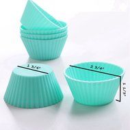 Jacobake Silicone Cupcake Liners Reusable Silicone Muffin Liners Silicone Muffin Cups for Baking(12 Pack Red)... N19