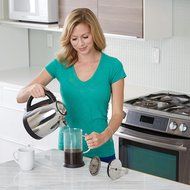 French Press 9 cup Coffee Press Maker (36 Oz) with Thick Professional Grade All Glass Body and Handle, Zinc Lid... N3