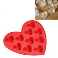 ULATREE Heart Shape Cake Chocolate Mold Ice Cube Tray Maker New Silicone Fondant N2