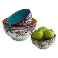 Euro Ceramica Zanzibar Mixing Bowl Set in Blue/White (Set of 3)