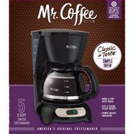 Mr. Coffee 5-Cup Coffeemaker With Removable Filter Basket N4