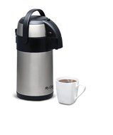 Gibson Home 79517.01 Everflow Coffee Pump Pot, 2.32 quart, Silver N2