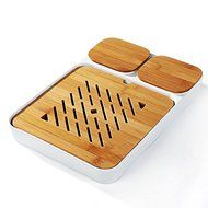 CCWY Creative tea kungfu tea set bamboo water storage-type tea saucer Gift Home Office,Tao Zhupan,31.522.54.5cm