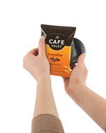 Caf&eacute; Valet Black/Silver Single Serve Coffee Brewer Starter Kit/Combo, Includes 10-Count Variety Pack of Exclusive... N7