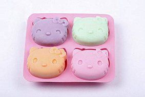 4 Even Shape Jelly Pudding Mold Silicone Cake Mold Waffles Mold Household Cake Baking Tools