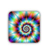 Generic Printing Tie Dye Abstract Cup Mat Mdf Material N8