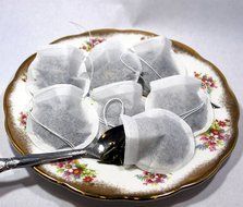 Special Tea 200 Count Round Empty Tea Bags with Draw String Closure, 2.25&quot; x 2.5&quot;, White N2
