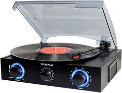 TechPlay TCP2-KIT BK, 3 Speed turntable with pitch control, powerful Bluetooth 2.1 speaker system with deep bass... N4