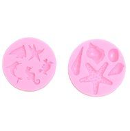 Mandydov Sea Shell SeaShell Mold + Seahorse Starfish Silicone Decor DIY Craft Mold for Cake Cupcake Fondant Chocolate... N2
