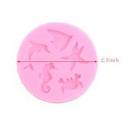 Mandydov Sea Shell SeaShell Mold + Seahorse Starfish Silicone Decor DIY Craft Mold for Cake Cupcake Fondant Chocolate... N3