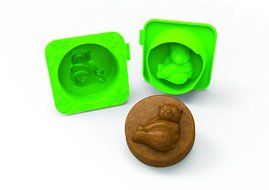 Siliconezone 4.3" Non-Stick Silicone Rhinoceros Mini Cake Mold, Grey N4