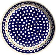 Polish Pottery Dish Pie Plate 10" From Zaklady Ceramiczne Boleslawiec #879-242 Classic Pattern, Height: 1.8" Diameter... N2
